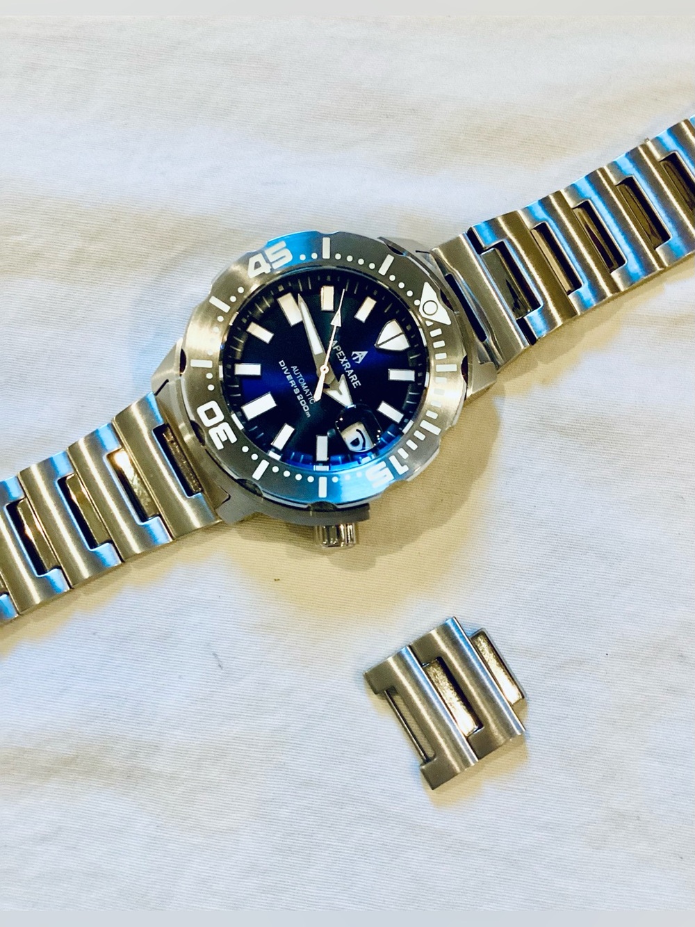 APEXRARE MONSTER 200m AUTOMATIC ¡LUMED BEZEL! SAPPHIRE | 41mm Diver Watch - Picture 15 of 16